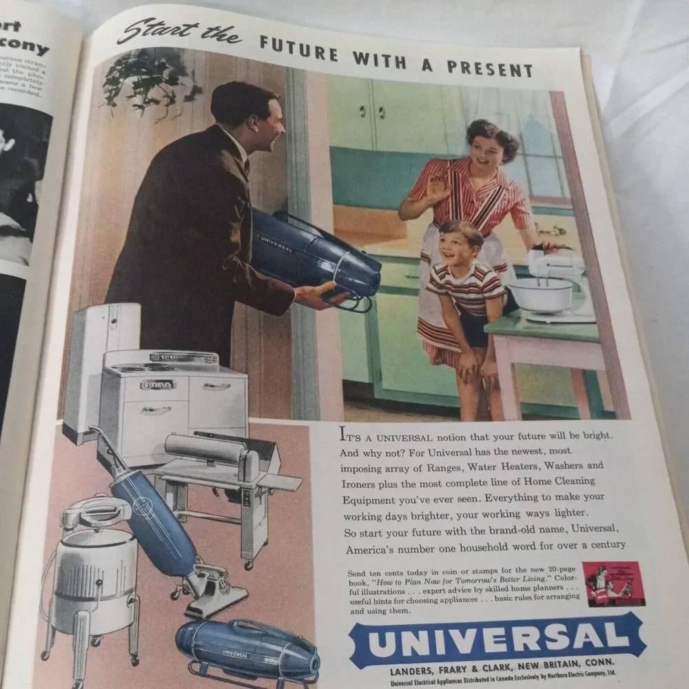 LOOK MAGAZINE APRIL 16‎ 1946 JOAN CAUFIELD  WINSTON CURCHILL ADVERTISING ARTICLE